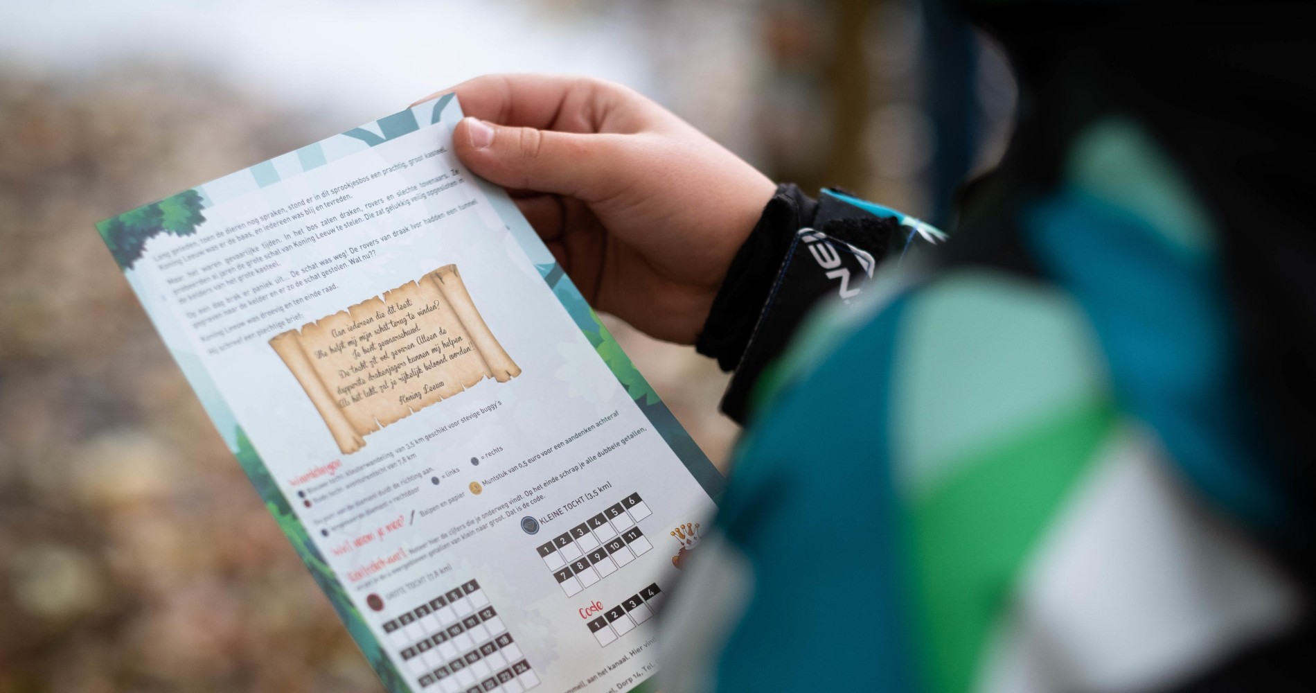 Schatzoektocht: De schat van Koning Leeuw - Flyer (vergroot foto)